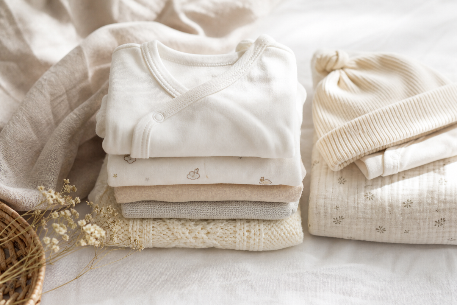 Capa do artigo Lista de roupa para bebê recém-nascido (0 a 3 meses)