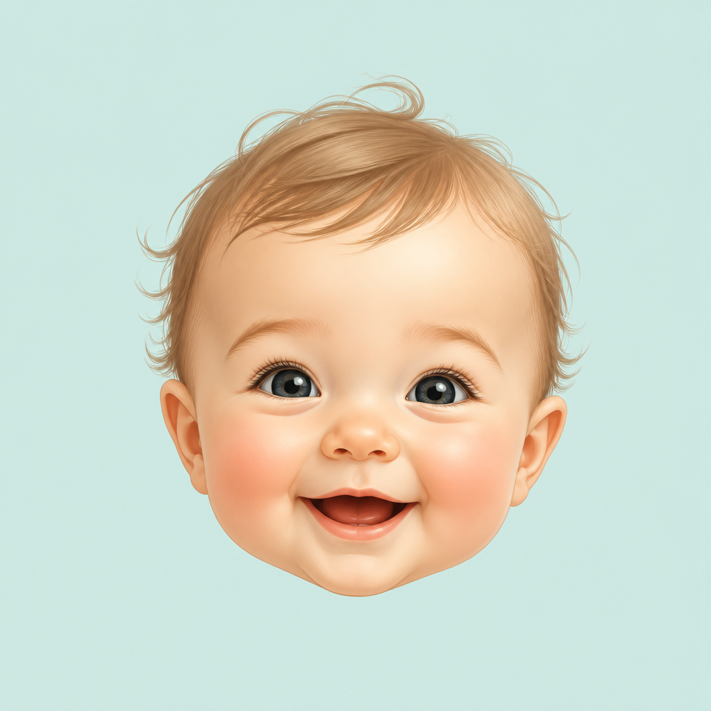 Ícone ilustrado de rostinho de bebê